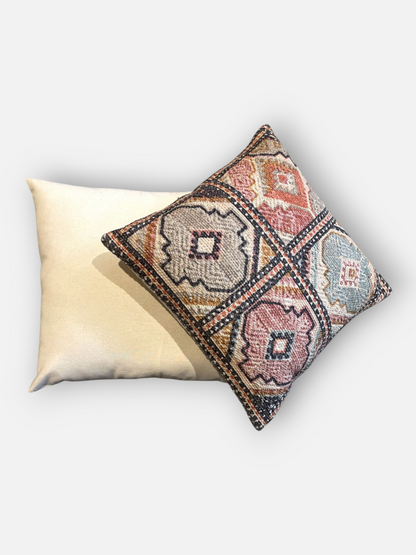 NORELLE EARTH CUSHION TERRACOTTA & MULTI 20 x 20 IN