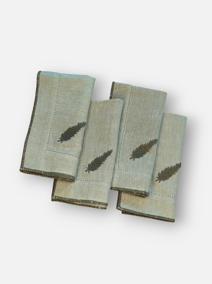 MONTCLAIR DINNER NAPKIN OLIVE GREEN (SET OF 4)