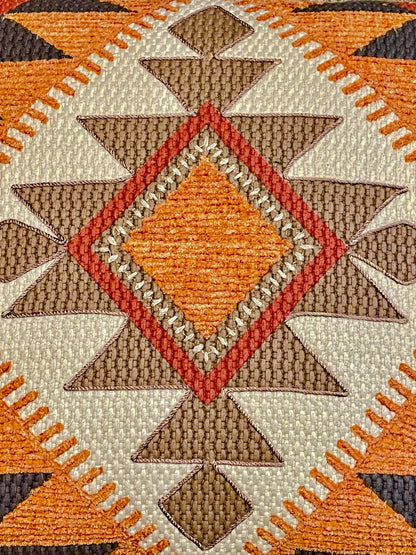 NOMIRA EMBER CUSHION BURNT ORANGE 20 x 20 IN