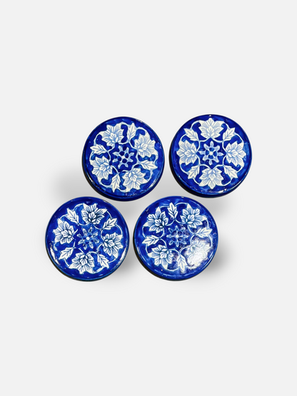 BLUE FLORAL COASTER (SET OF 4)