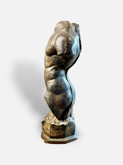 HERON STATUE ANTIQUE BROWN