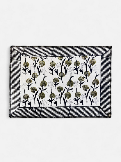 ROSELLE BLOOM FACE TOWEL OLIVE GREEN (PER PC)