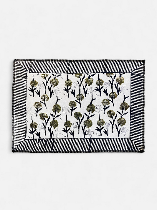 ROSELLE BLOOM FACE TOWEL OLIVE GREEN (PER PC)