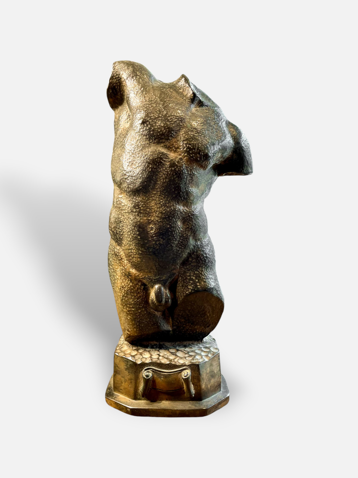 HERON STATUE ANTIQUE BROWN