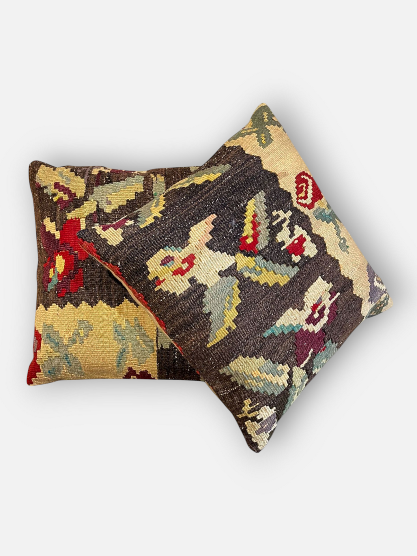 RAYANA EARTH CUSHION DARK BROWN 17 x 17 IN