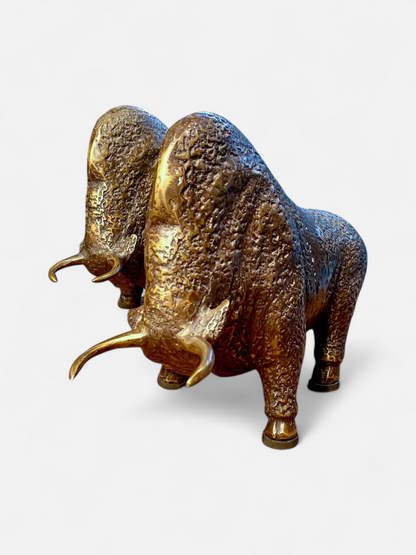 HURRICANE BULL ANTIQUE BROWN (SET OF 2)