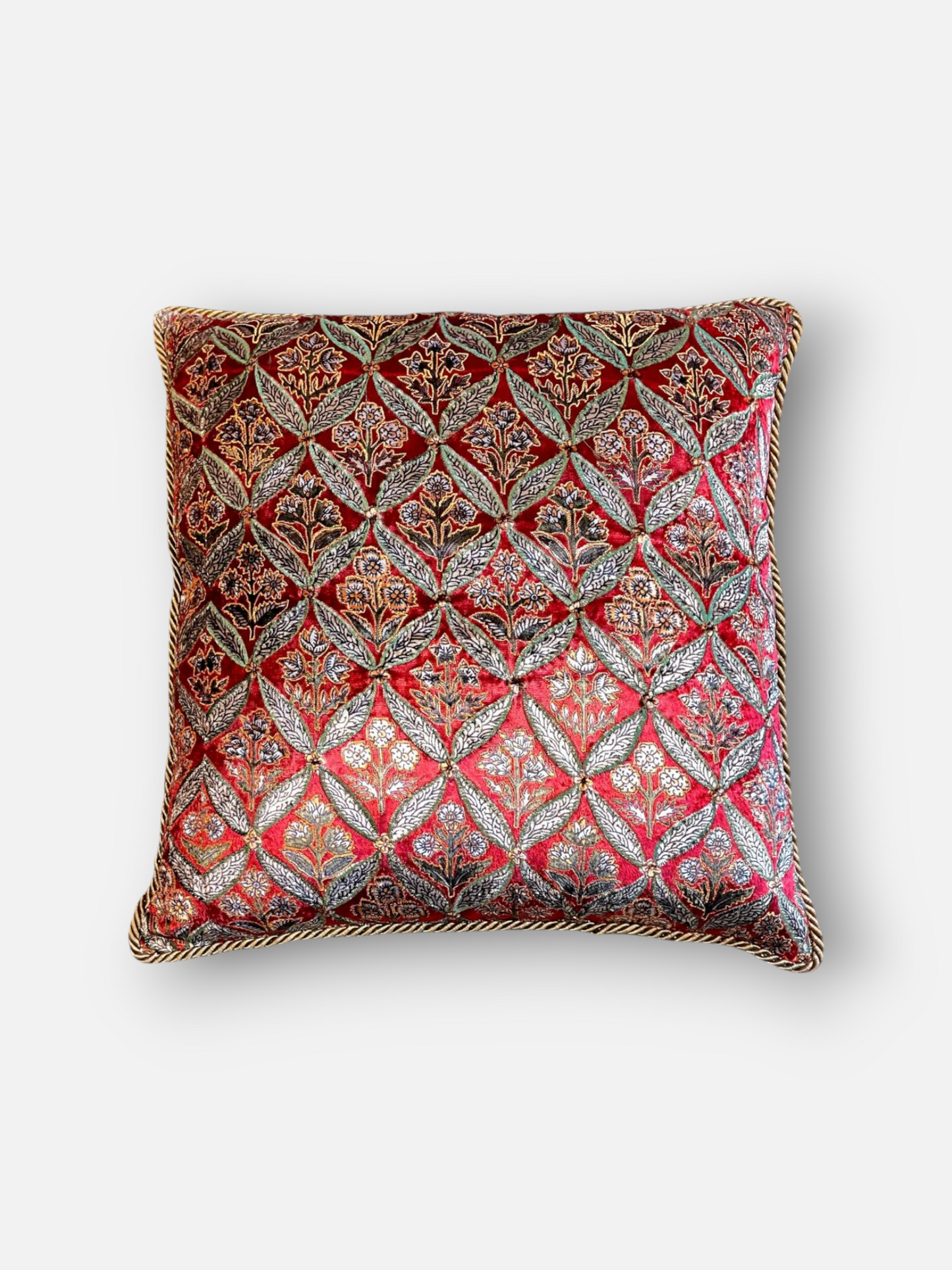 RUHANI CUSHION MULTI RED 20 x 20 IN
