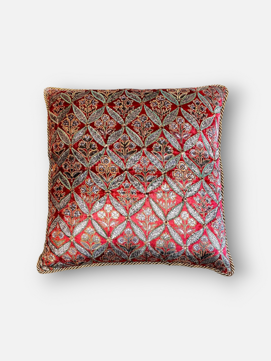 RUHANI CUSHION MULTI RED 20 x 20 IN