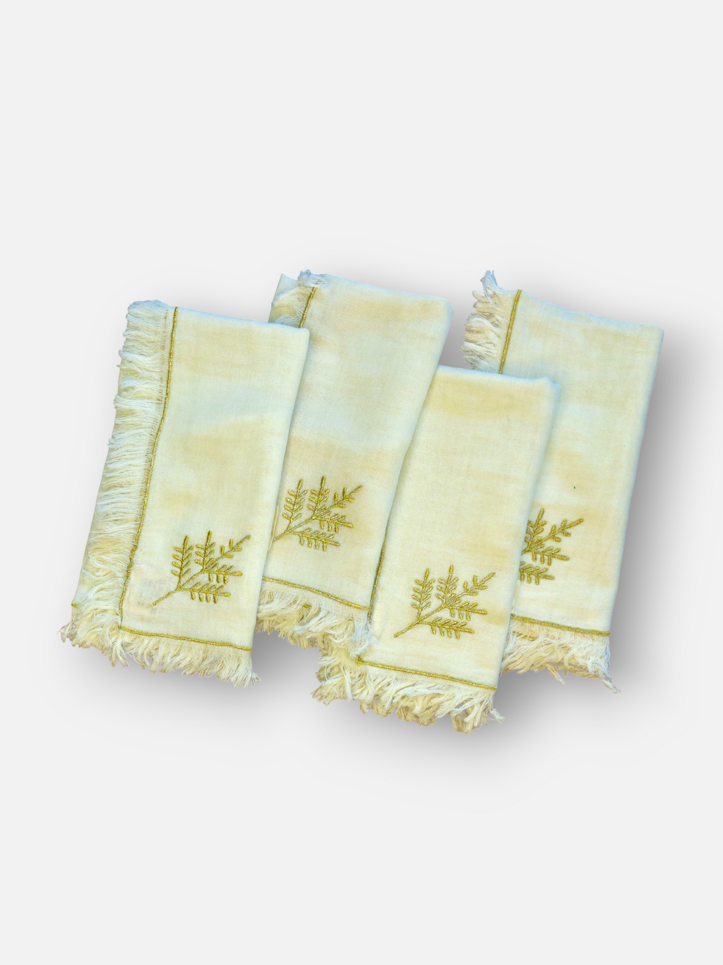 AURUM DINNER NAPKIN CREAM & GOLD (SET OF 4)