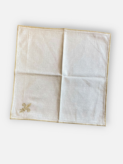 BELLEGARDE DINNER NAPKIN NATURAL GOLD