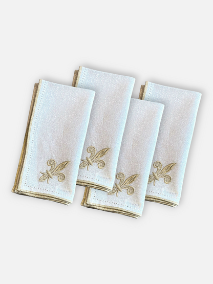 BELLEGARDE DINNER NAPKIN NATURAL GOLD
