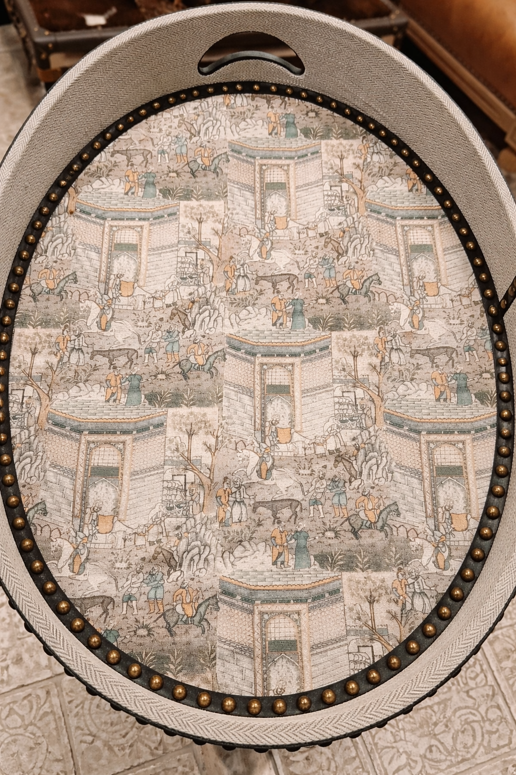 Light Green Leather Tray