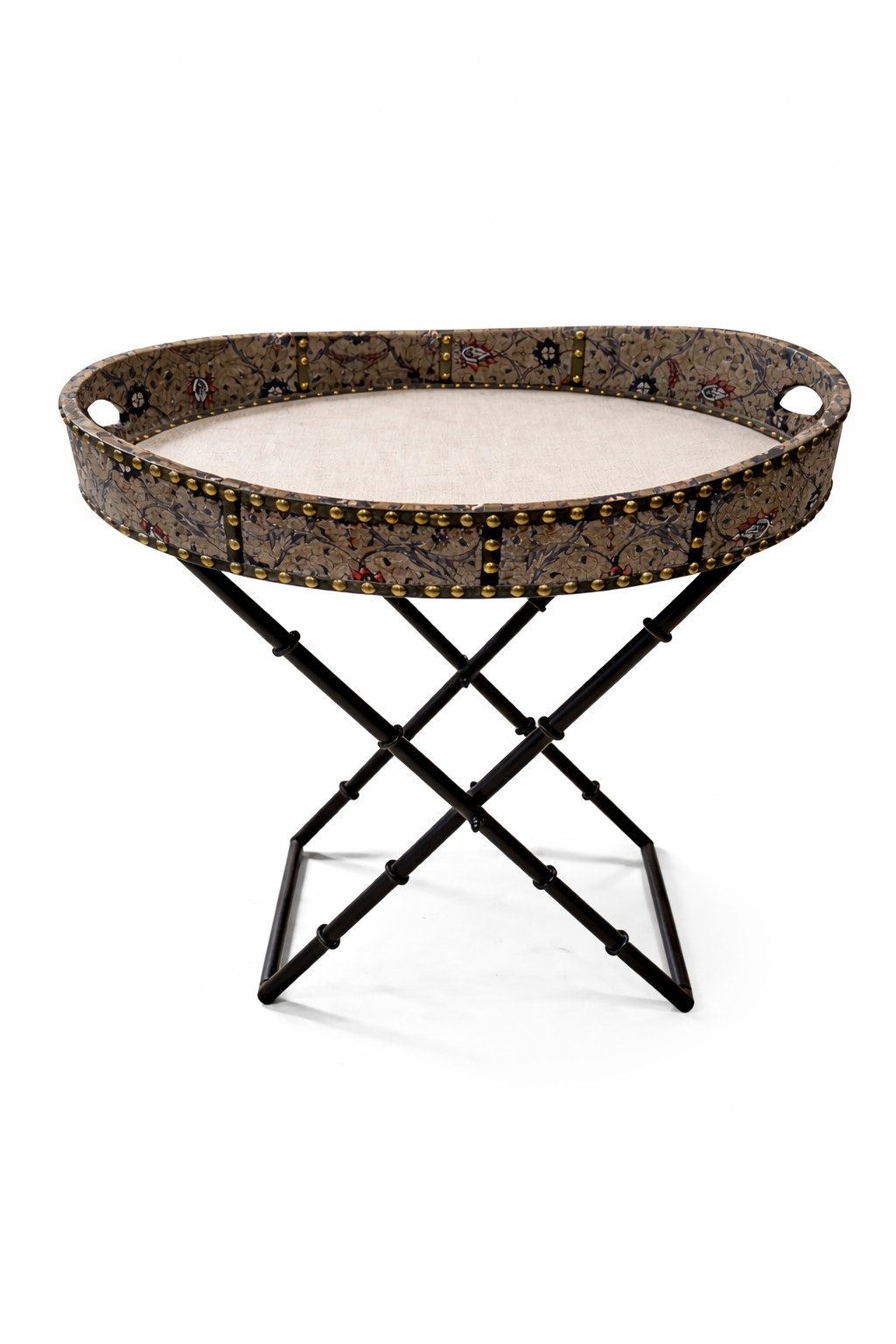 Grey Velvet Leather Tray