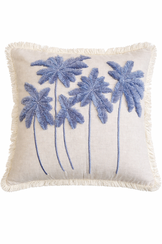 PALM BEACH BLUE CUSHION 20X20 IN