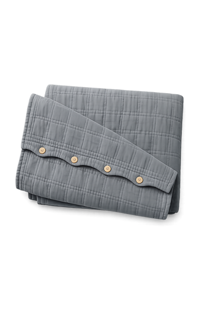 SOFT BED COVER BLUE