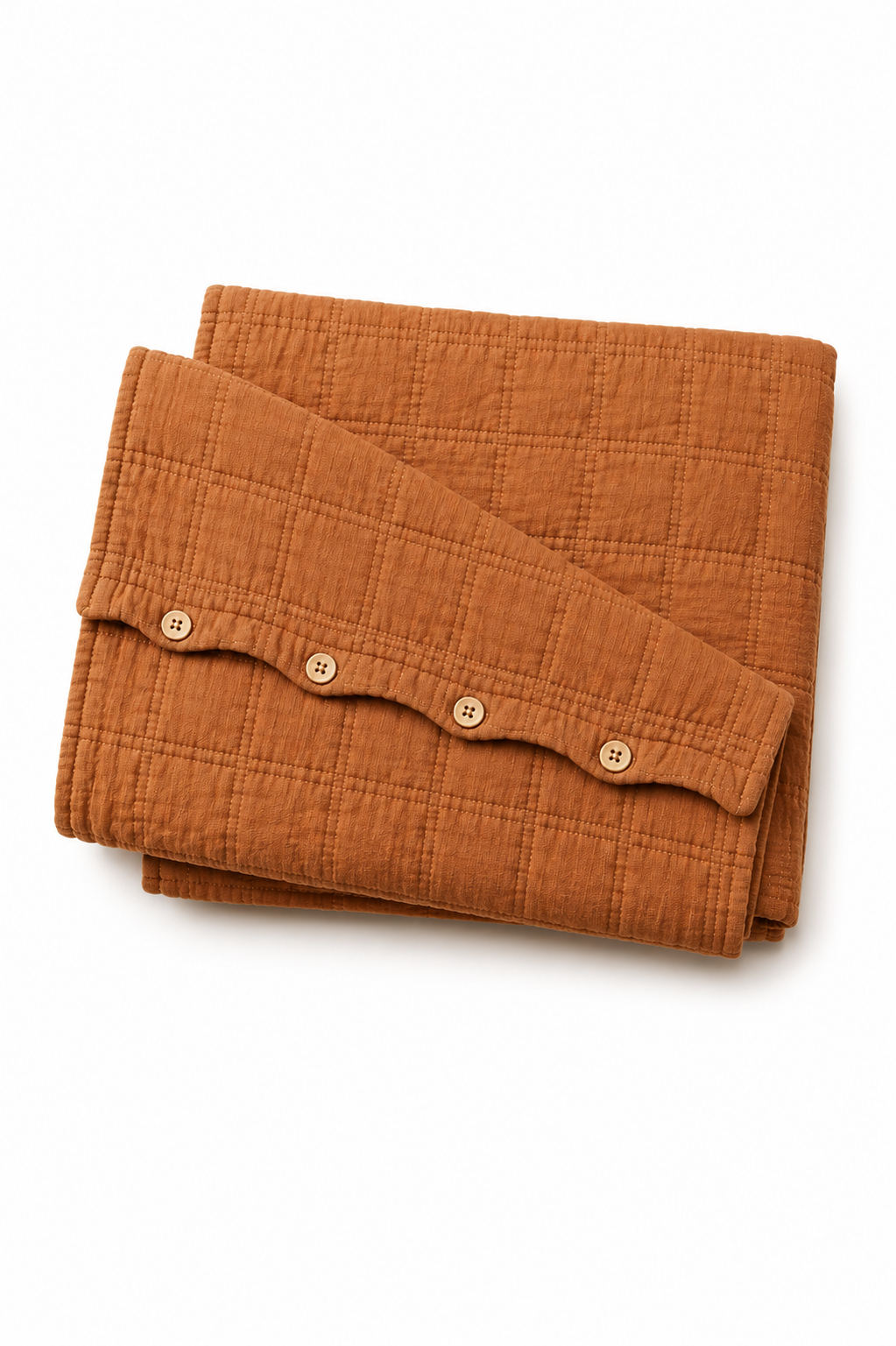 SOFT BED COVER RUST BROWN