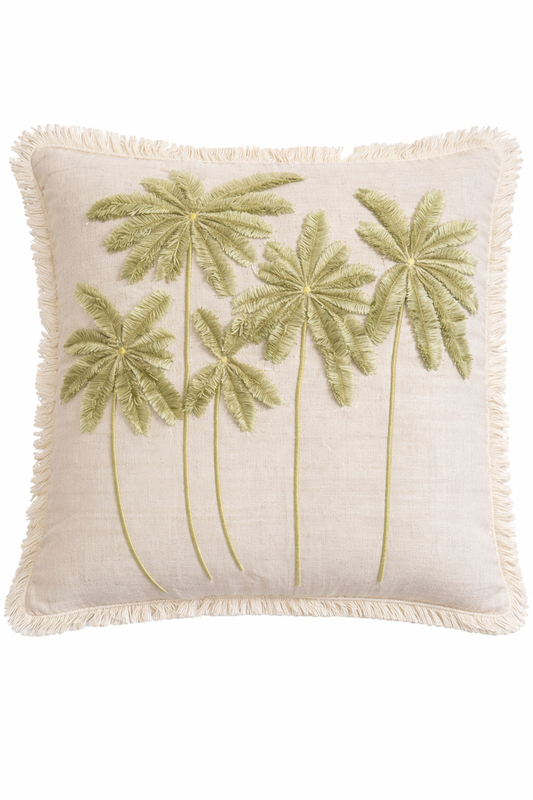 PALM BEACH GREEN CUSHION 20X20 IN