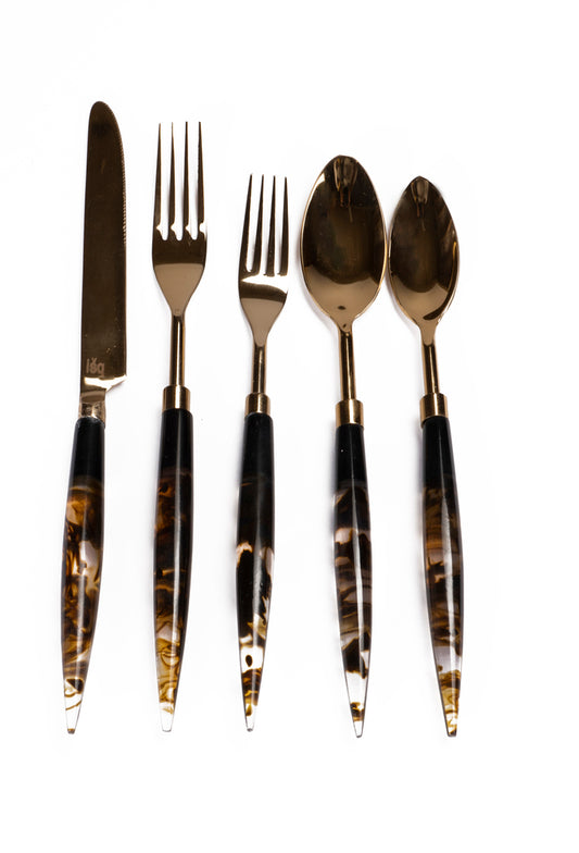 Amber Gold Cutlery (Set of 5)