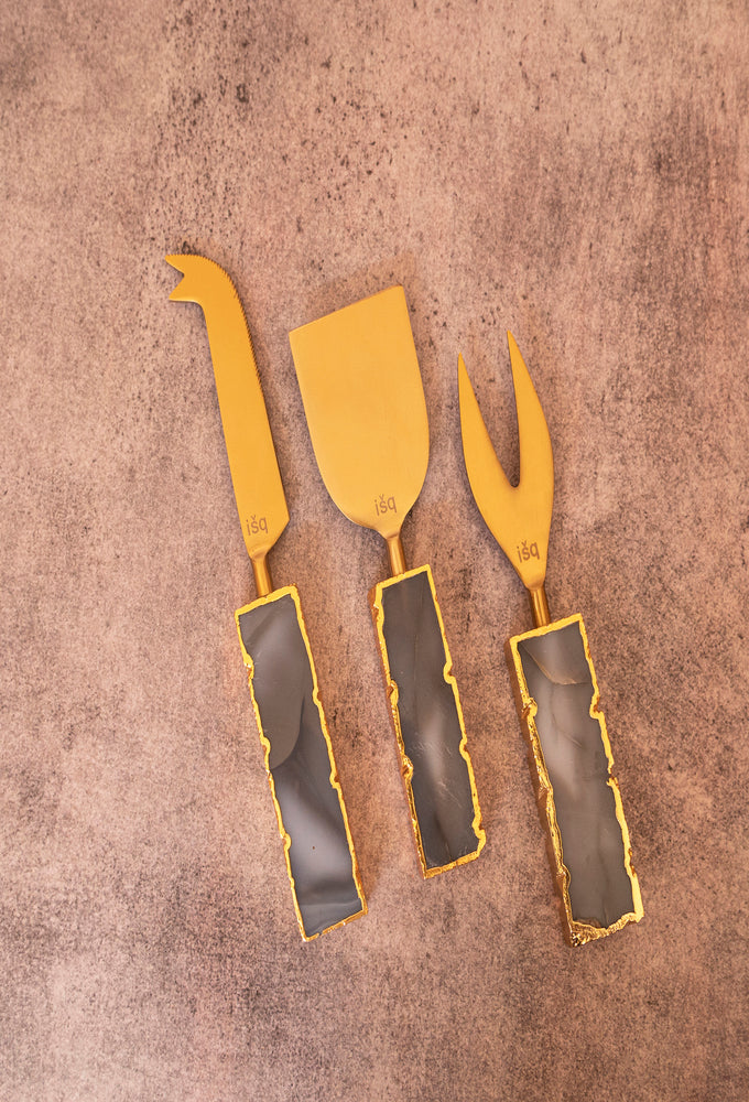 Azure Dark Cheese Knives (Set of 3)