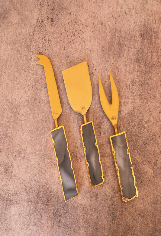 Azure Dark Cheese Knives (Set of 3)