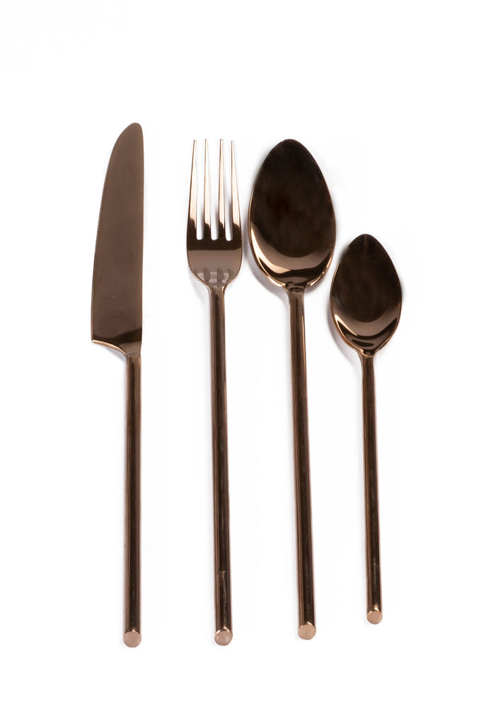 Marina Mirror Rose Gold  Cutlery (Set of 4)