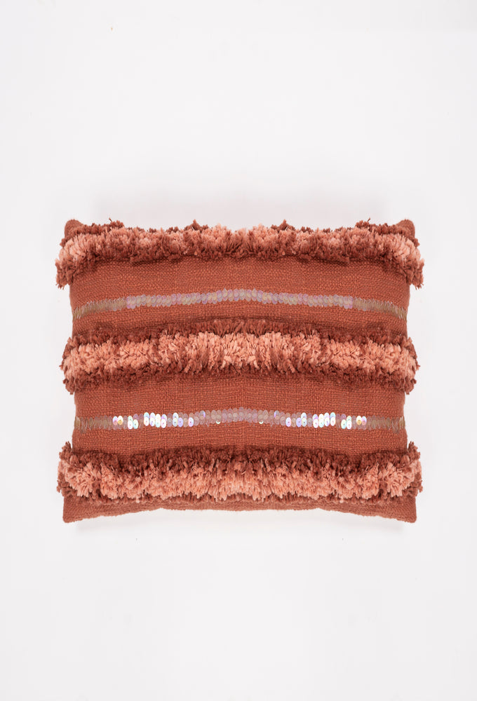 Boho Cushion ( Peach Sequin )