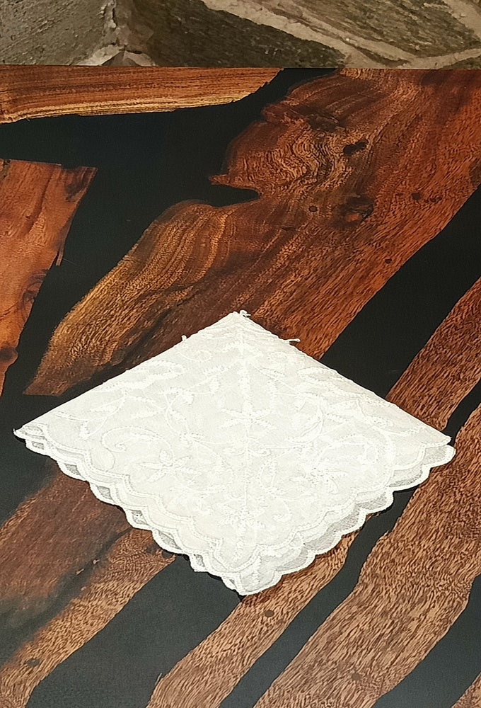 White Mogra Cocktail Napkin