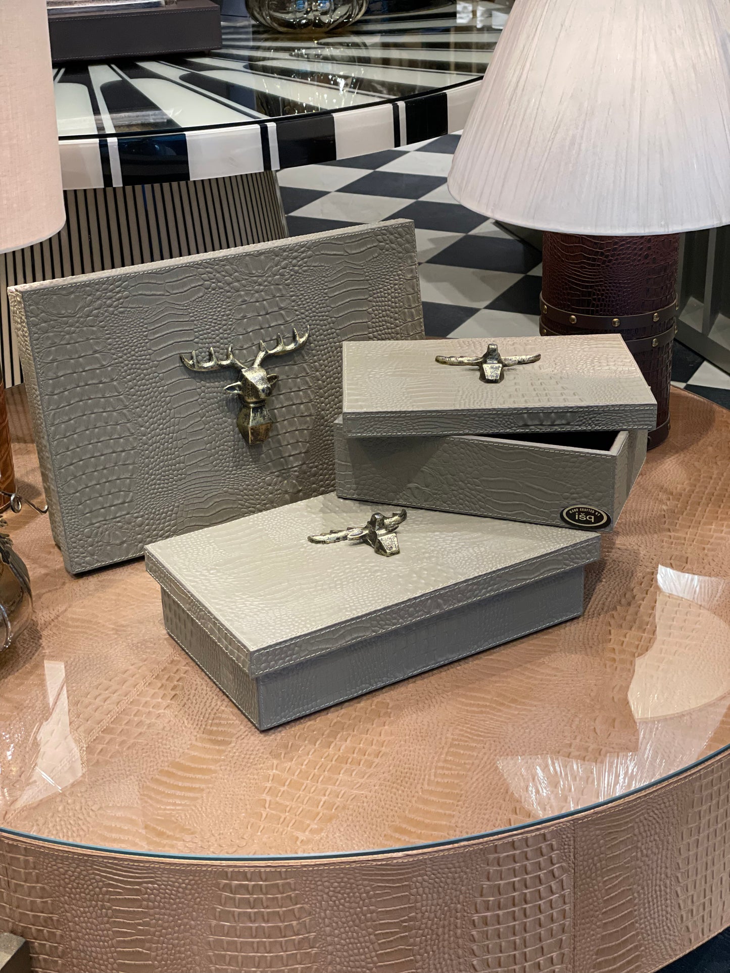 Grey Ornocco Box With Knob (Small)