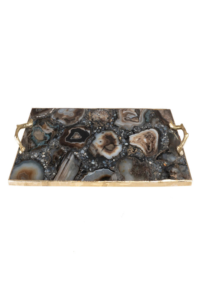 Marchesca Dark Rectangular Cheese & Cake Tray (Small)