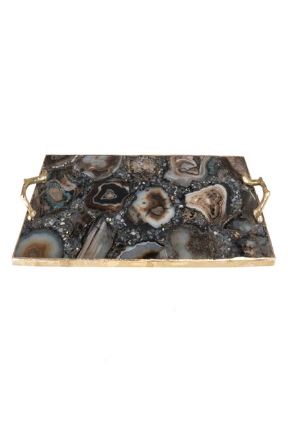 Marchesca Dark Rectangular Cheese & Cake Tray (Small)