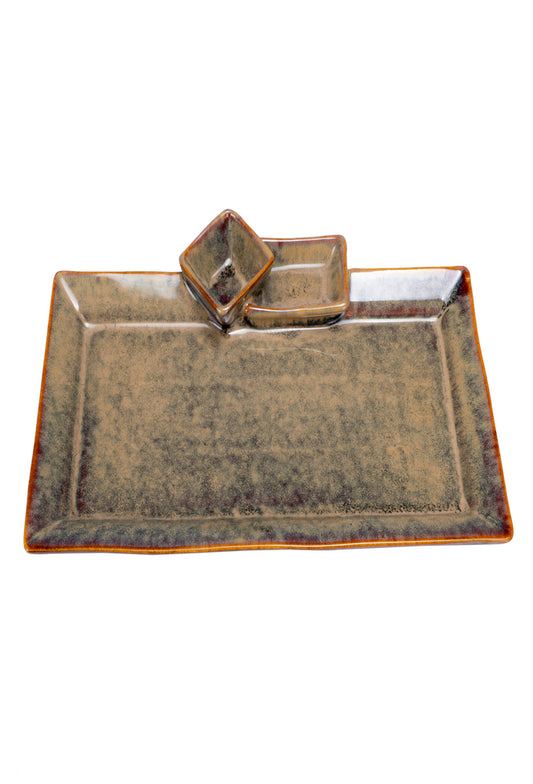 Rustic Rectangular Chip & Dip Platter