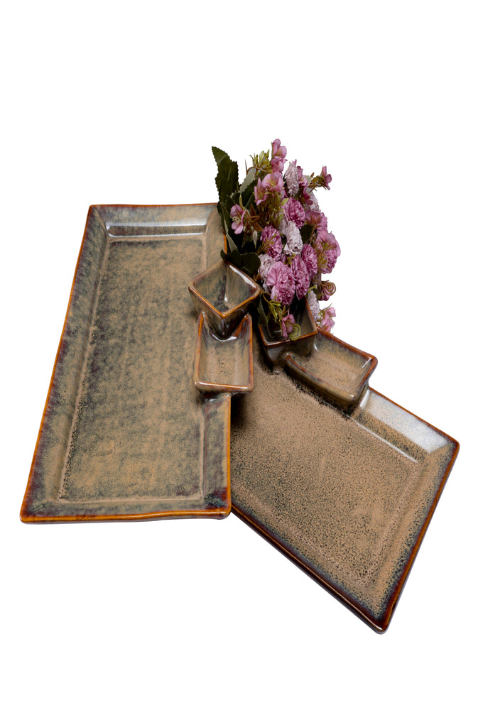 Rustic Rectangular Chip & Dip Platter