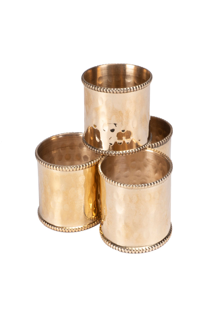 Hammered  Round Napkin Ring (Set of 4)