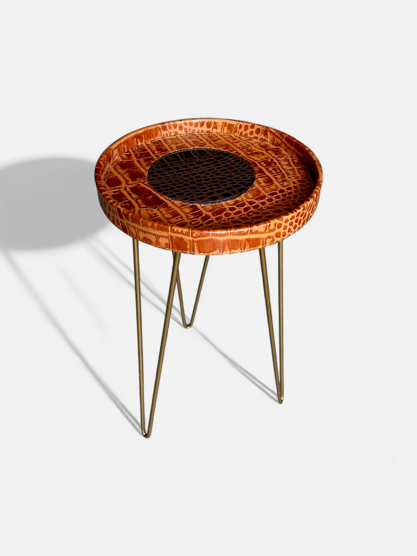 SUNSET LEATHER TRAY WITH STAND (LARGE)