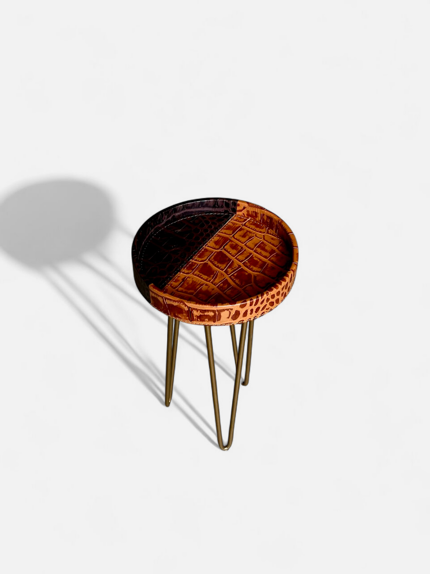 SUNSET LEATHER TRAY WITH STAND (SMALL)
