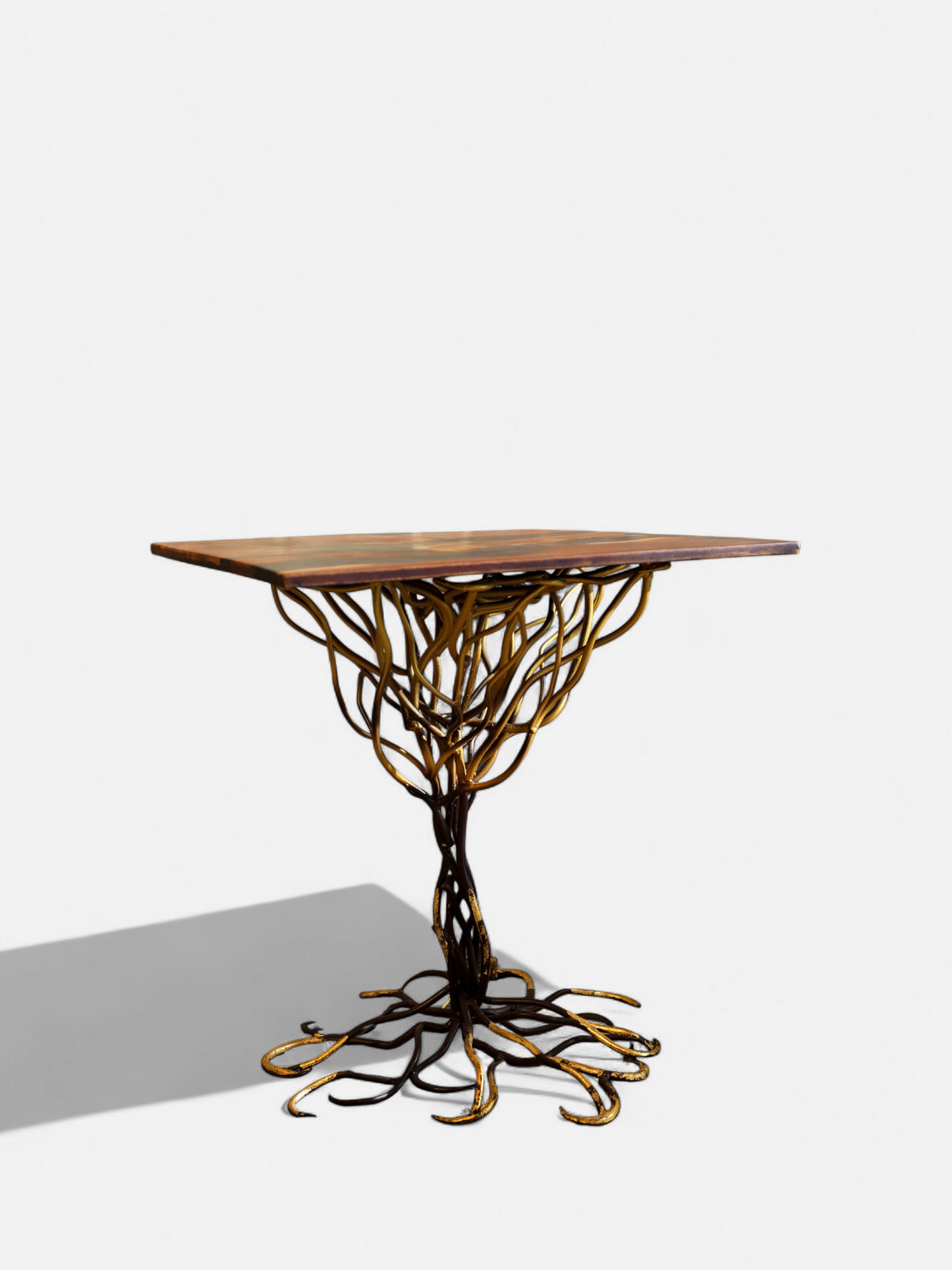 BROWN LAVA SIDE TABLE