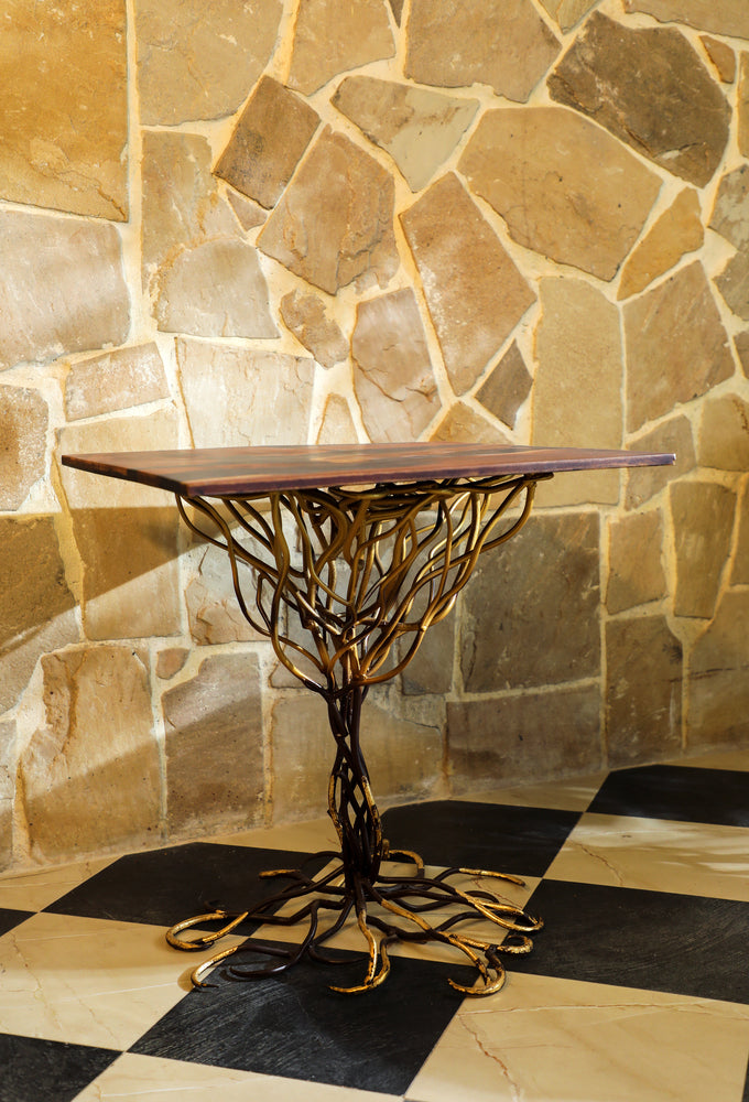 Brown Lava Side Table