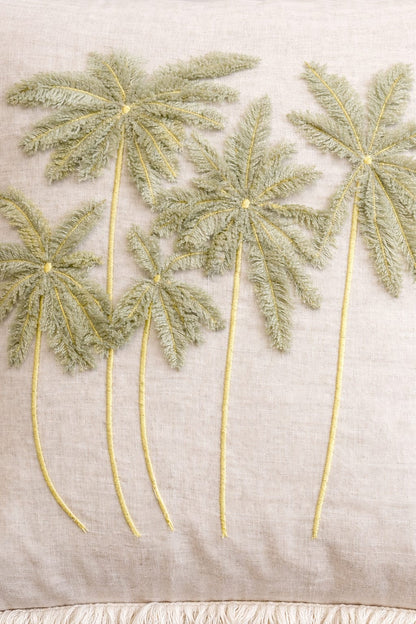 PALM BEACH GREEN CUSHION 20X20 IN
