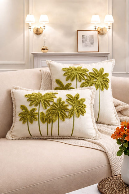 PALM BEACH GREEN CUSHION 20X12 IN