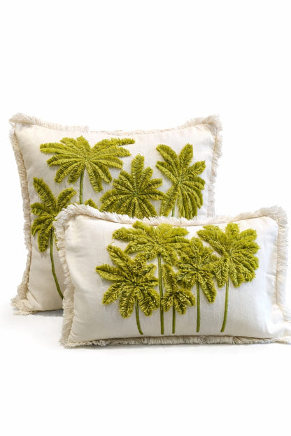 PALM BEACH GREEN CUSHION 20X12 IN