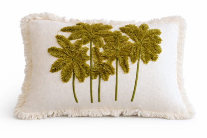 PALM BEACH GREEN CUSHION 20X12 IN