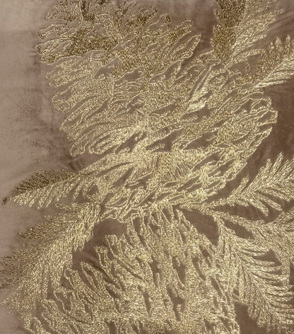 VELVET LUXE LEAF CUSHION