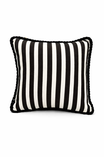 NOIR LINE CUSHION 10 X 10 IN