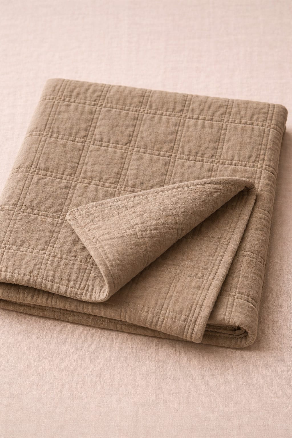SOFT BED COVER BROWN