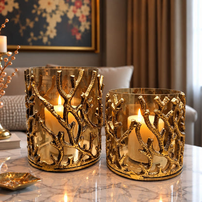Gold Forest Candle Jar (Small)