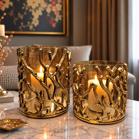 Gold Forest Candle Jar (Small)