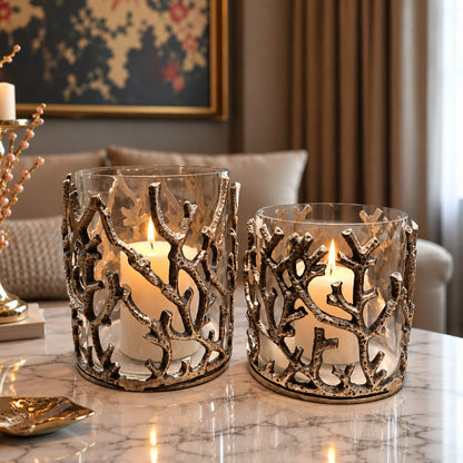 Silver Forest Candle Jar (Large)