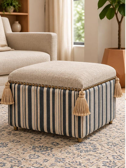 Stripe Pouf