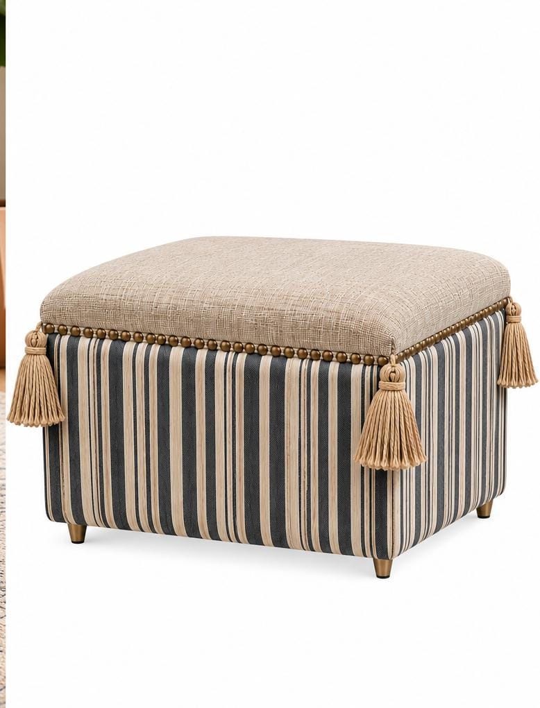 Stripe Pouf