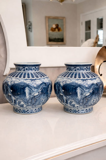 ELEPHANT JARS SET OF 2